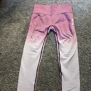 Gymshark XS ombré leggings chalk pink
